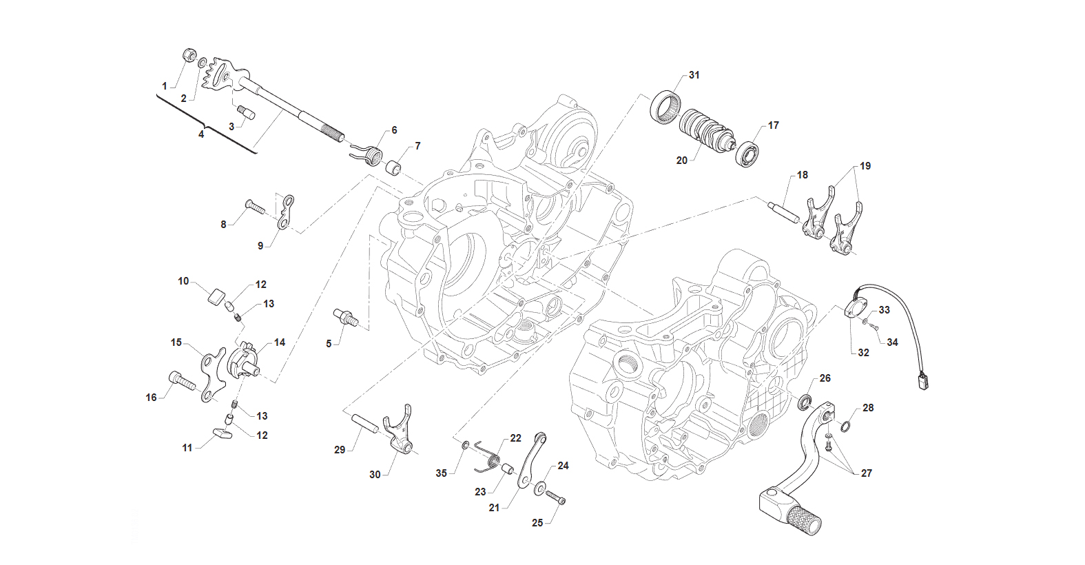 4T 450 FI EN/SMK/SMR 2025/2026 - ENGINE - GEARSHIFT MECHANISM